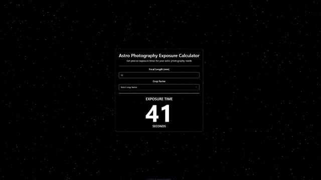 Astro Calculator project screenshot