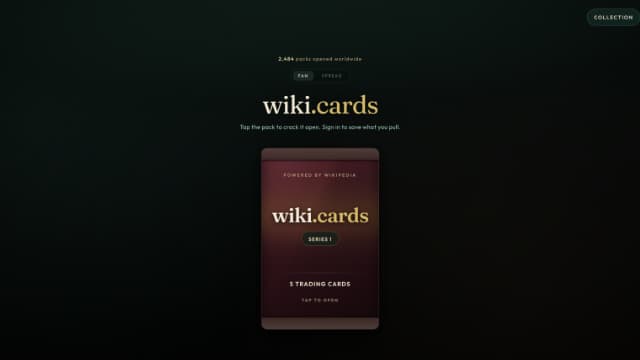 Wiki Cards project screenshot